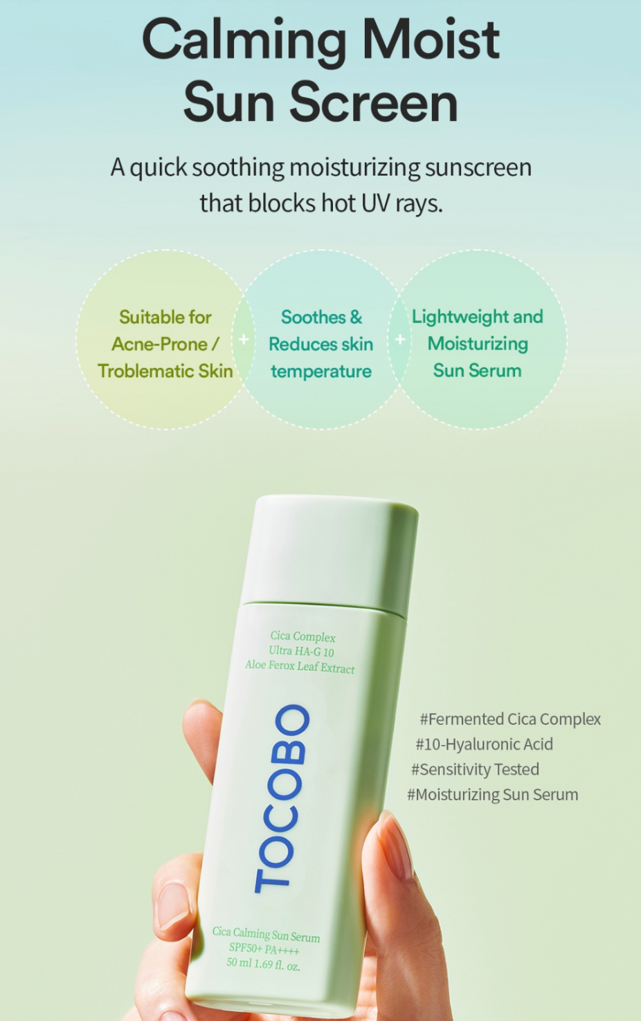 TOCOBO - Cica Calming Sun Serum Sunscreen
